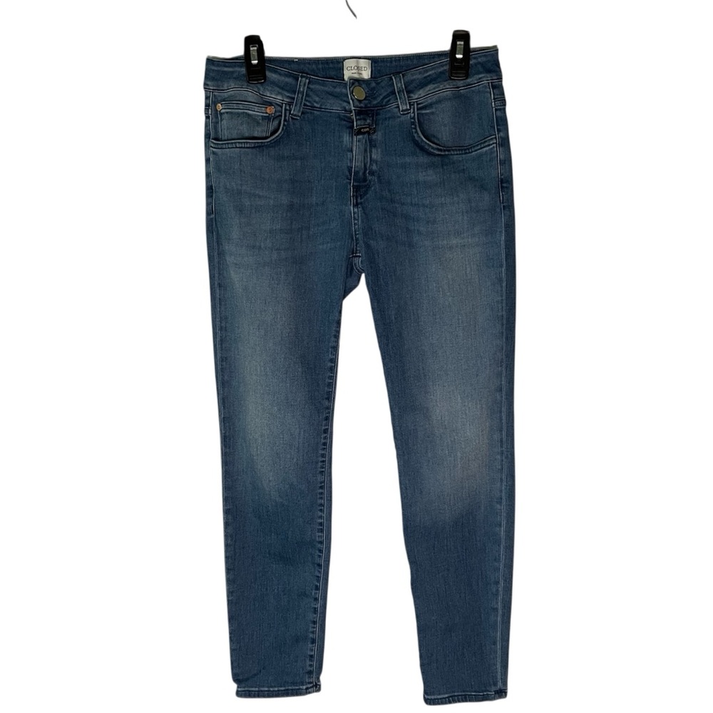 Closed Baker Slim Straight Jeans 29 Candiani Italian Denim Mid Wash Blue - Picture 5 of 16